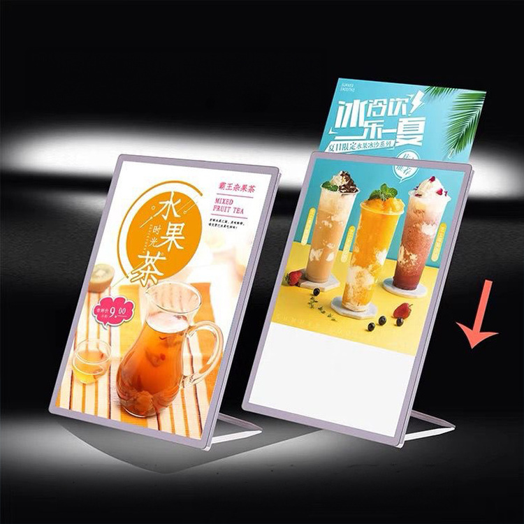 advertising acrylic  aluminum clip-on frame led display board price poster board snap frame light box display sign board