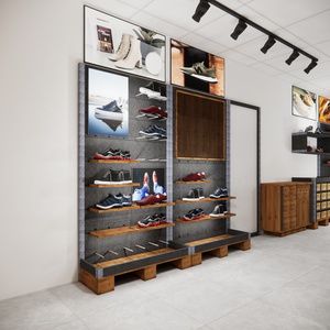 Shoe Store Wall Display Shelf Shoe Rack Shops Counter Decoration Shoe Display Ideas