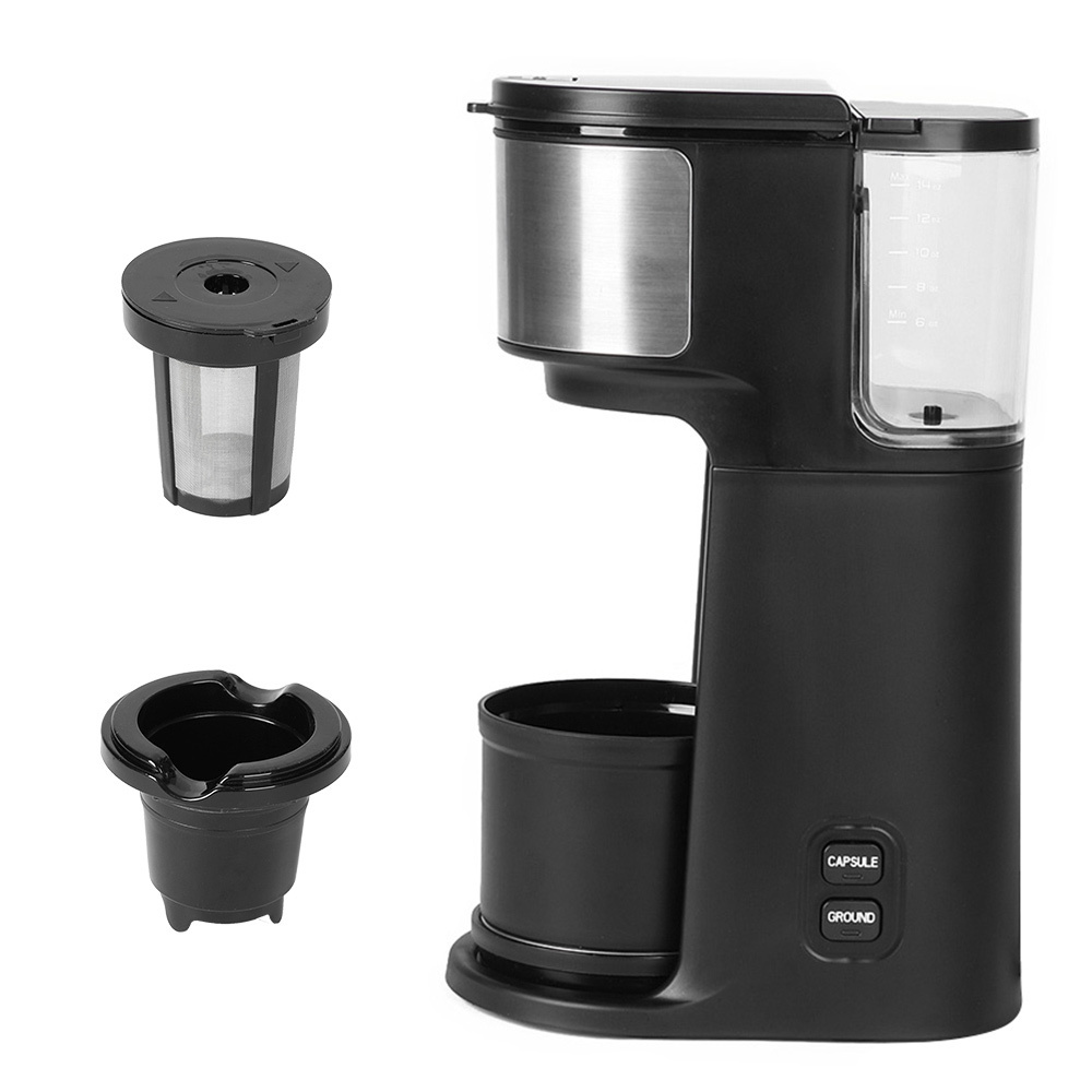 retro coffee machine, battery powered coffee maker Single-serve Brewers,black