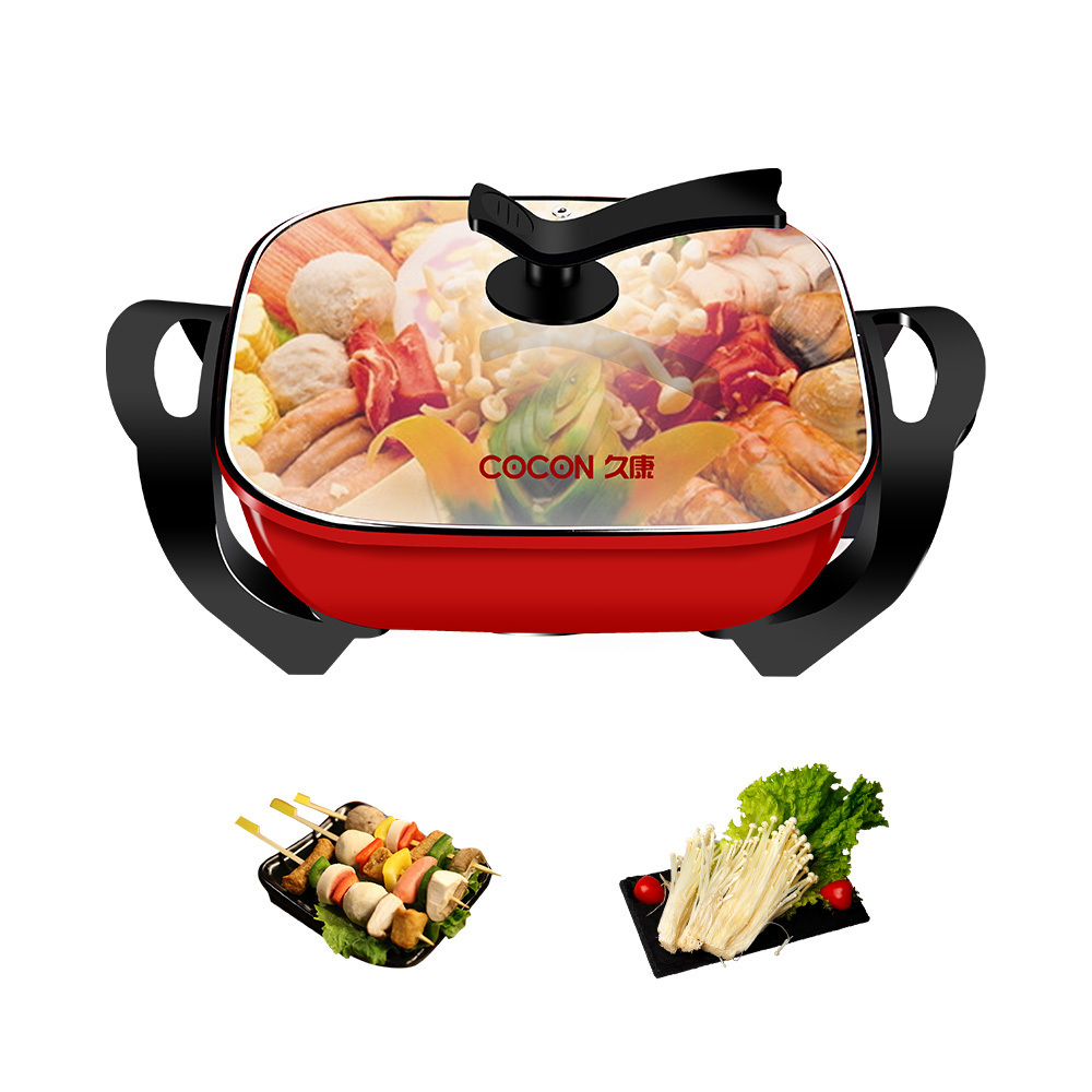 High Quality Kitchen Tool Style Portable Square 5l Electric Cooker Healthy Kitchen Nonstick Pot Ware Electric Caldron