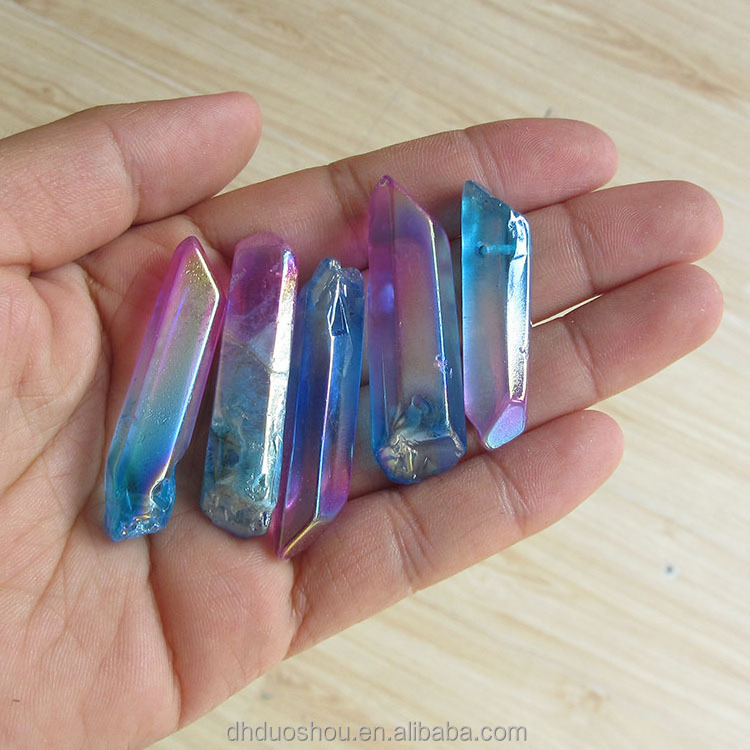 Wholesale Angel Aqua Aura Quartz Crystal Point Wholesale Angel Aura Crystal Point