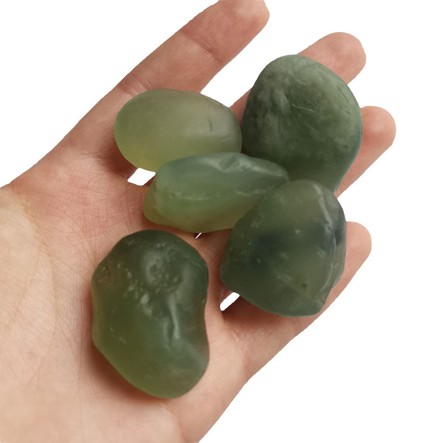 New Natural Jade Loose Stone Polished Xiuyan Jade Tumbled Palm For Decoration