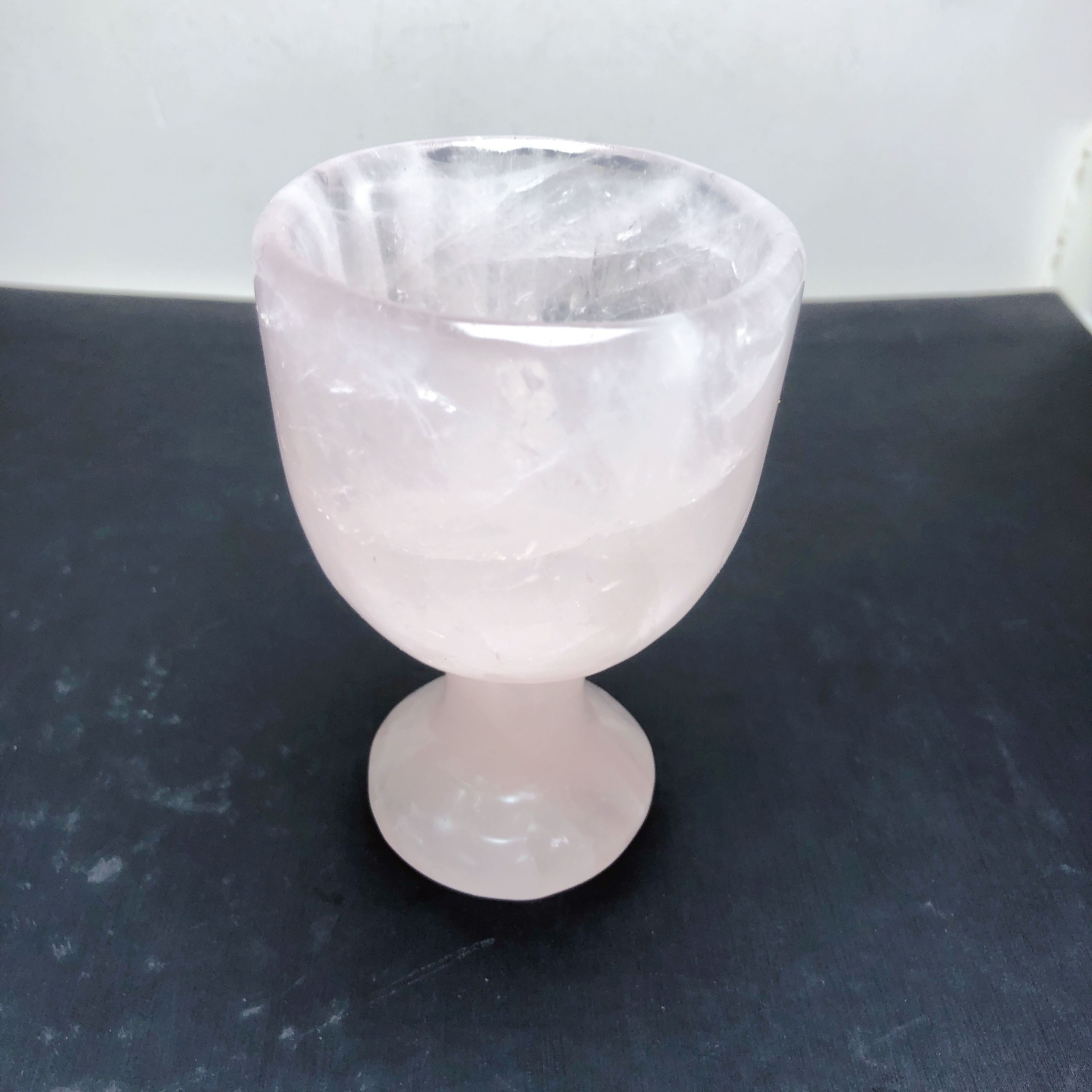 Wholesale Natural Clear Quartz Wine Glass Personalized Transparent Crystal Goblet