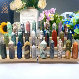 Wholesale nature High Quality Crystals Healing Stones clear quartz Point Obelisk mixed material Point Tower for decorations