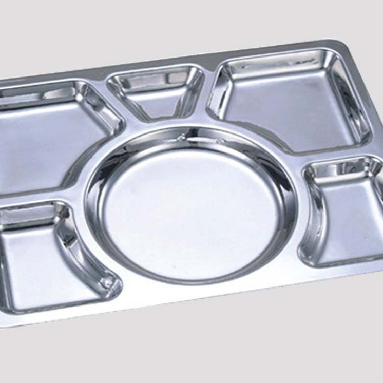 Dheer Stainless Steel 6 Compartment Plate