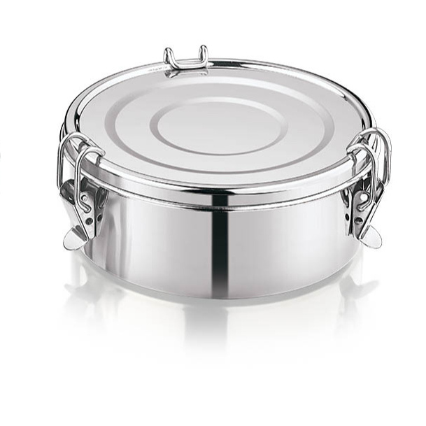 DHEER Stainless Steel Eco Friendly Round Shape Lunch Box Flan Mold Food Carrier