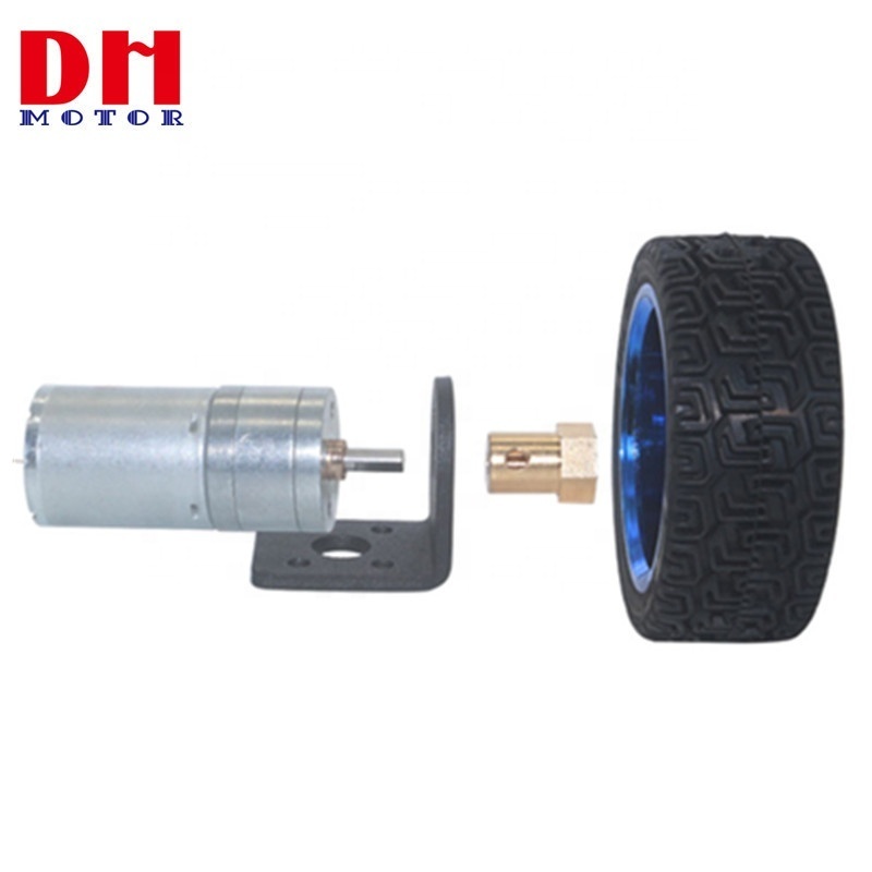 Balance car Intelligent car DC Gear Motor 65mm Wheel with Holder and  Coupling DH-25GA370