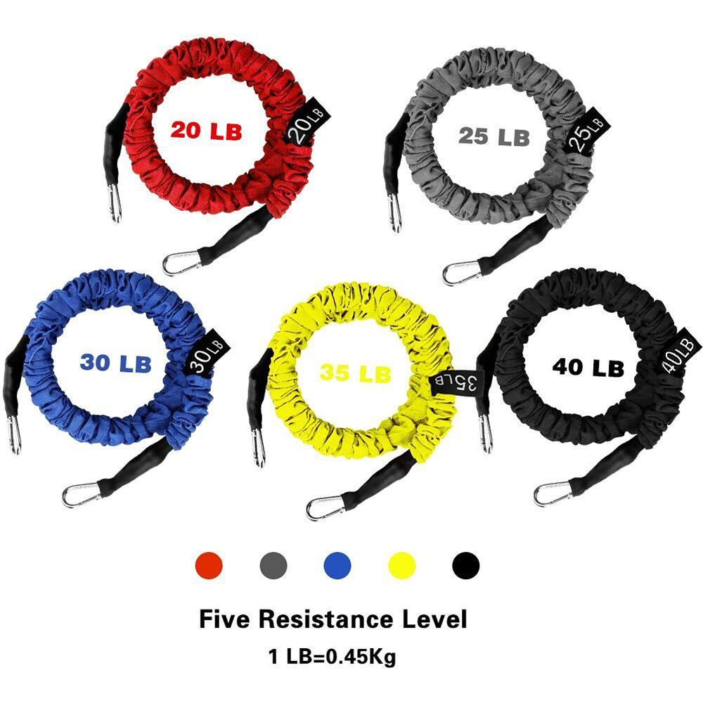 Heavy Duty Nylon Sleeves Stretch Resistance Band with Fabric Covered