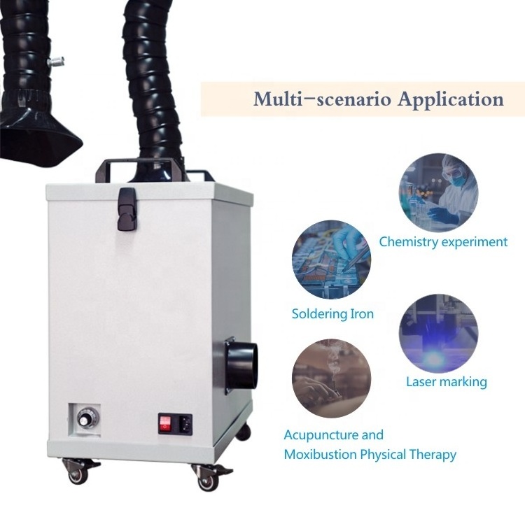 High efficient Mobile Smoke Absorber purifier laser cutting fume nail dust extractor soldering purifier Fume Extractor