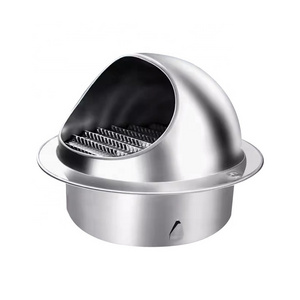 Hvac Ventilation Outdoor Bull Nose Vent 304 201 Stainless Steel Air Pipe Exhaust Wall Vent Cap air vent