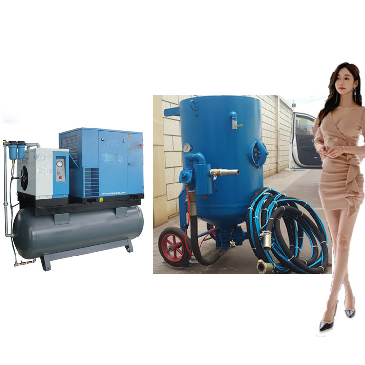 Sand Abrasive Blasting Cabinet Process Equipment with Dust Collector Price Sanlasting Hopper