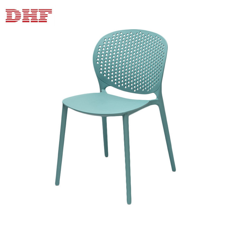 High Quality China Back Breathable Colorful Dining Stackable Plastic Chairs