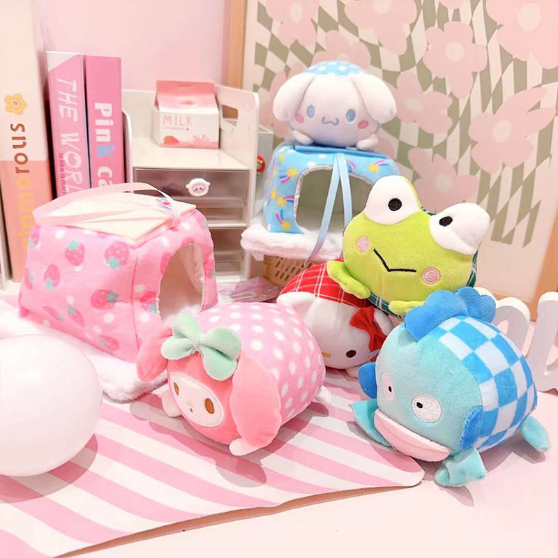 DHF New Release Sanrioed Stuffed Animals Kuromi My Melody Stuffed Plush Toys Mini Plushies Sanrioed Accessories