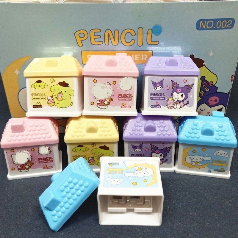 Sanrioed Stationery Sanrioed Ruler Correction Tape Sanrioed Decoration Air Cushion Comb Pencil Sharpener Kuromi Classroom Things