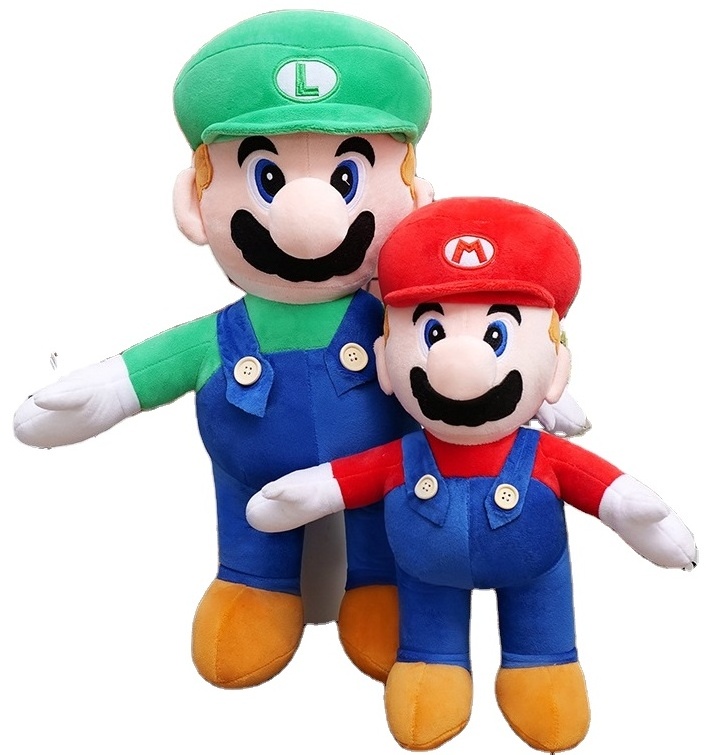 DHF New 25cm Super Bros Plush Toy Mario Doll Toy Soft Stuffed Animal Dolls Toy Kids Children Birthday Christmas Gift