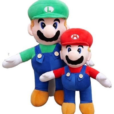 DHF New 25cm Super Bros Plush Toy Mario Doll Toy Soft Stuffed Animal Dolls Toy Kids Children Birthday Christmas Gift