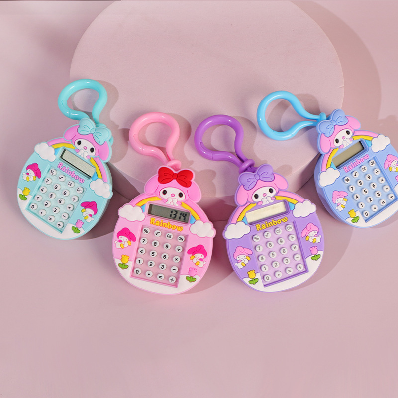 DHF671 New fashion lovely rainbow Melody calculator Cinnamoroll maze car bag pendant anime keychain small gift wholesale