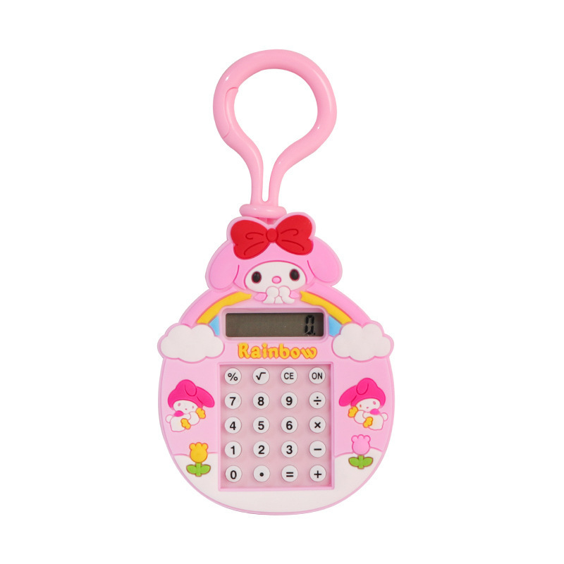 DHF671 New fashion lovely rainbow Melody calculator Cinnamoroll maze car bag pendant anime keychain small gift wholesale