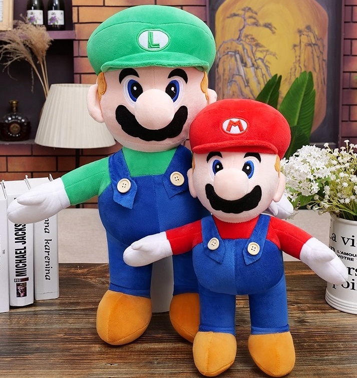 DHF New 25cm Super Bros Plush Toy Mario Doll Toy Soft Stuffed Animal Dolls Toy Kids Children Birthday Christmas Gift