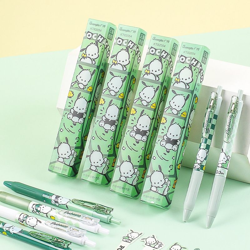 DHF Cartoon Sanrioed Blind Box Pen Kawaii Pochacco Kuromi Roller Ball Pen Girl Signature Pen Children Stationery