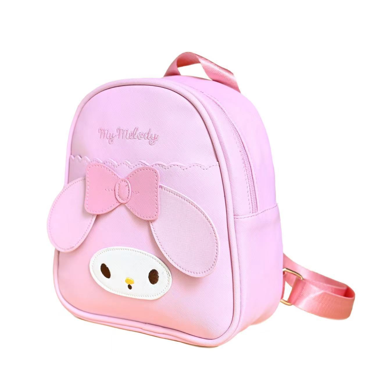 DHF New Arrival Sanrioed Kuromi Pu Backpack Fashion Schoolbag Large Capacity Book Bag Backpack Sanrioed Series Stationery