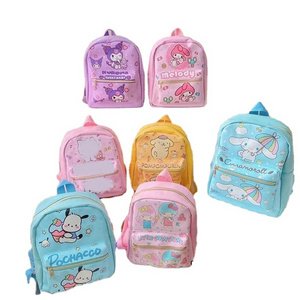 Fashion Outdoor Travel Daily Pu Leather Small Back Pack Student Bagpack Cute Mini Cartoon Melody Kitty Backpack For Women Kids