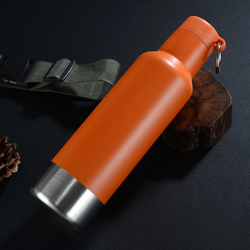 Portable Outdoor Sports Water Bottle Holder Stainless Steel Water Bottles Bulk Frosted Water Bottle