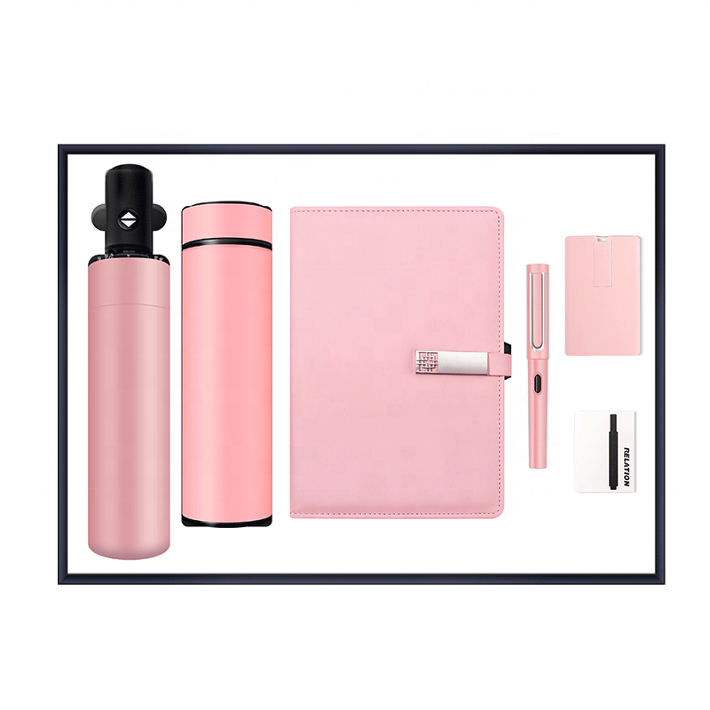 Custom Promotional Items Umbrella Vacuum Flask Gift Sets / Business Gift Set For Men Women With Gift Box