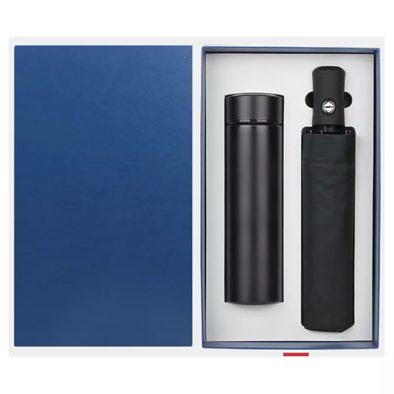 Wholesale Custom Promotional Gift set with Smart Thermos Umbrella For Christmas & New Year Gift set