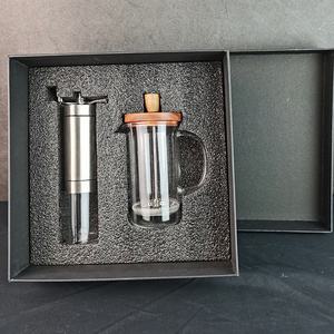 New Arrival 350ml Bamboo French Press Coffee Maker Coffee Grinder Gift Set with Bamboo Coffee & Tea Sets