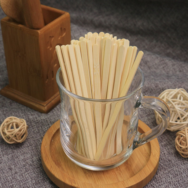 High Quality Disposable Coffee & tea tools natural color bulk bamboo wooden stirrer coffee stir stick