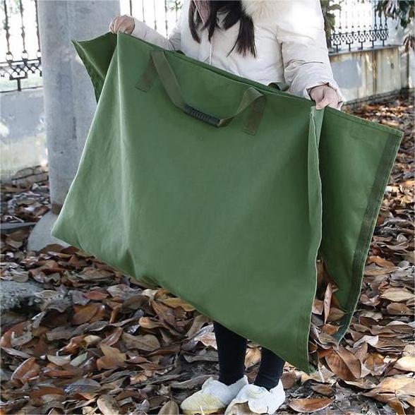 Custom Wholesale Durable Garden Garbage Tarpaulin Weed Leaf Collection Bag Outdoor Storage Bag