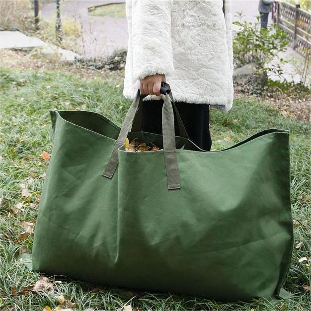 Custom Wholesale Durable Garden Garbage Tarpaulin Weed Leaf Collection Bag Outdoor Storage Bag