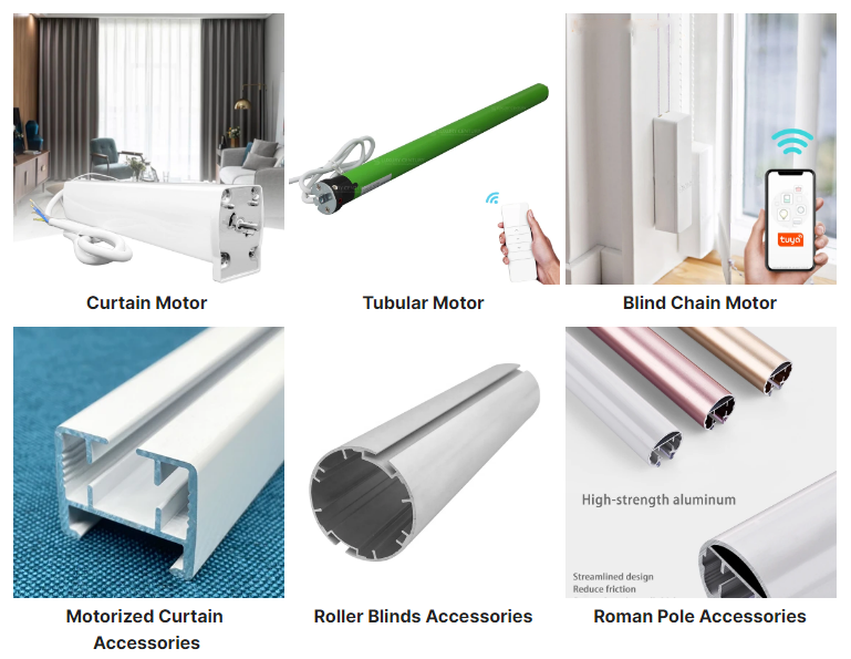 2024Top Sell High Quality Aluminium Silent Wifi Motor Control Automatic Electric Motorized Curtain Rail Tracks