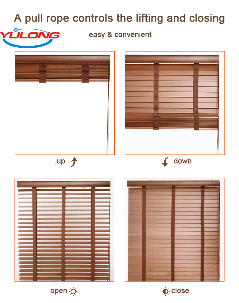 Timber Wood Material Venetian Blinds Direct By Factory Hot Sales Wooden Blinds Horizontal Wood Blinds