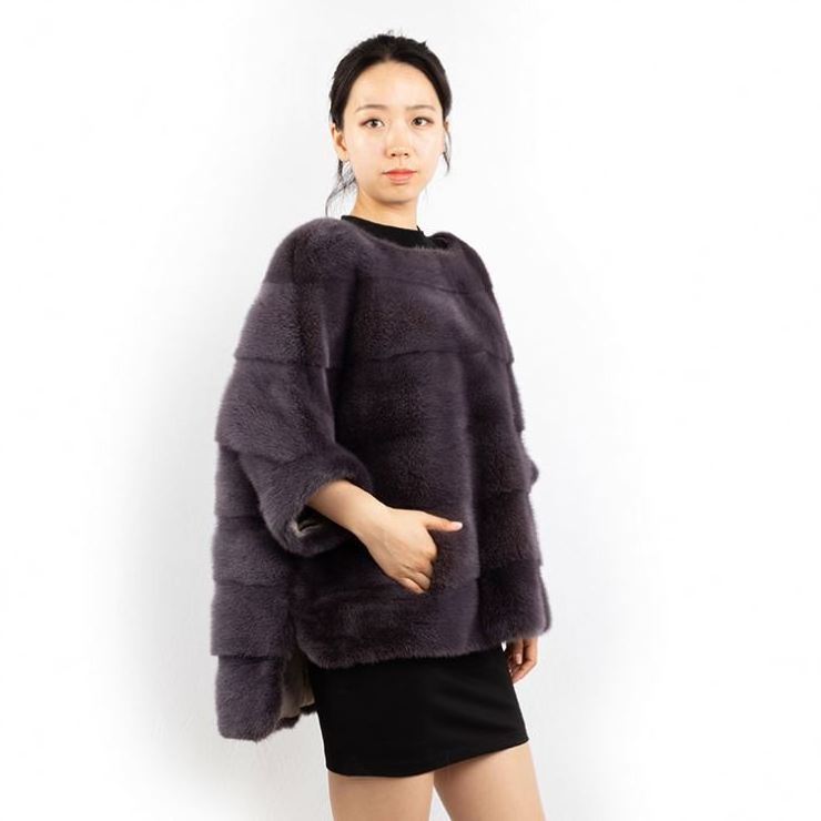 Many Colors Available Fur Jumper Coat Wholesale Winter Genuine Fur Pullover Loose Style Plus Size Women Real Mink Fur Coats