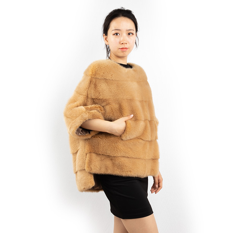 Many Colors Available Fur Jumper Coat Wholesale Winter Genuine Fur Pullover Loose Style Plus Size Women Real Mink Fur Coats