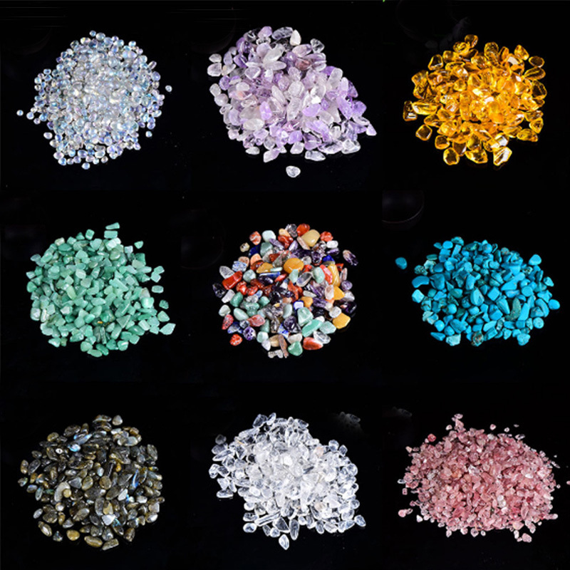 Wholesale natural degaussing stone small particle quartz mineral crystal energy stone amethyst garnet opal