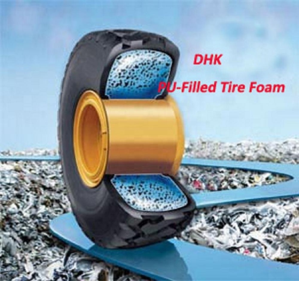 Spray polyurethane foam -PU foam for Tyre fillings Rubber tire mining tyres