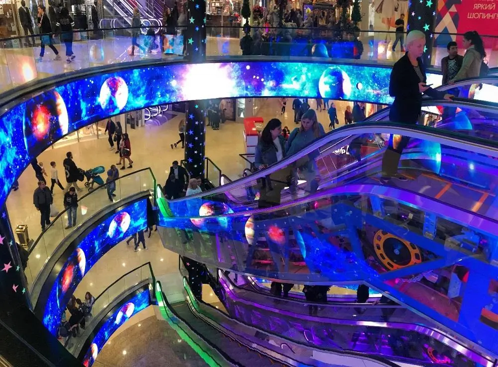 Outdoor Indoor P1.8 P2 P2.5 P3 P4 Curved Soft Flexible Led Video Wall Display Screen For Exhibition Shipping mall Wedding Party