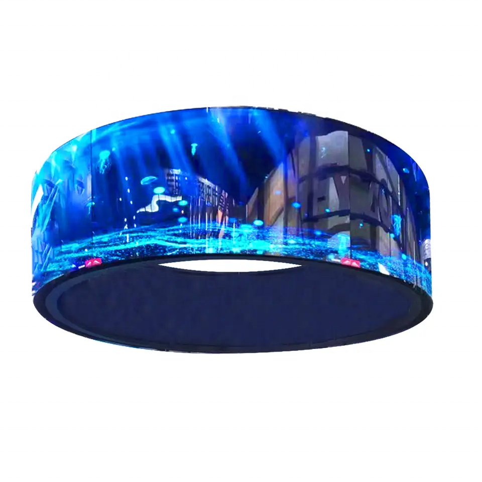 P1.5 P1.6 P1.875 P2 P2.5 P3 P4 Soft Curving LED Video Screen Round LED Wall Panels Outdoor Curtain Flexible Led Display