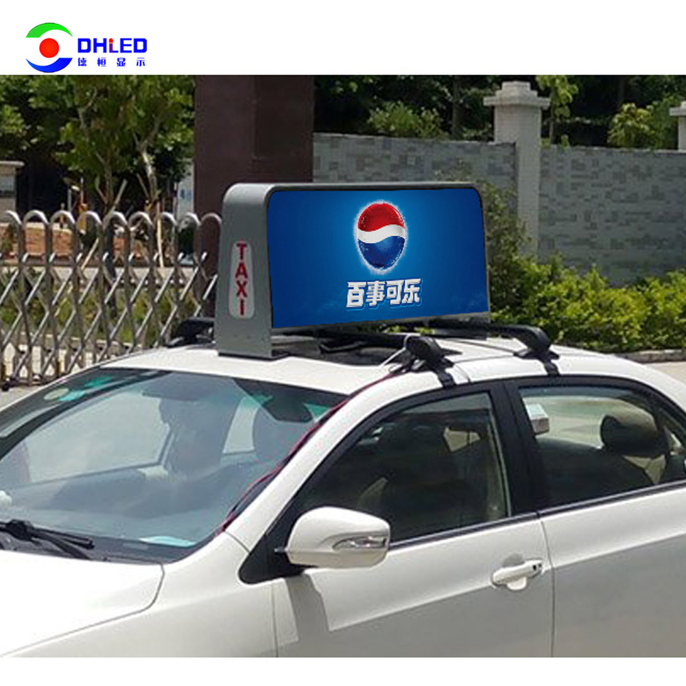 Ultra Slim Taxi Top LED Display P2.5/P3.33/P4/ P5 Led Top Car Roof Display Screen For Outdoor Advertisement