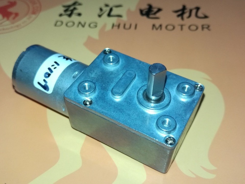 China supplier high tprque low speed parallel shaft gearbox 12v worm dc micro gear motor right angle D4632-370