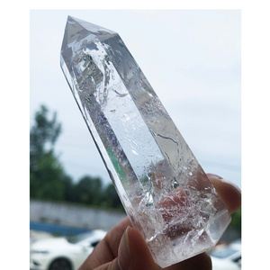 Natural Clear Obelisk Crystal Wand Healing stones clear quartz tower point for feng shui