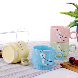 Ceramic Coffee Mug Reusable Vintage For Hot Drinks Tiki Wooden Kupa Vacuum To Go Straw Pottery Clay Mini Gift Zodiac Mugs