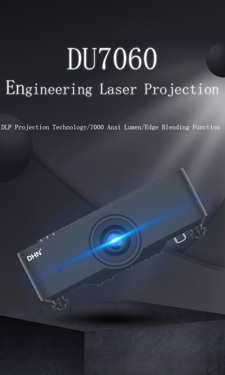 DHN DU7060 DLP 7000Ansi Lumens WUXGA Resolution Laser Projector for Cultural exhibition halls 4K HD image quality