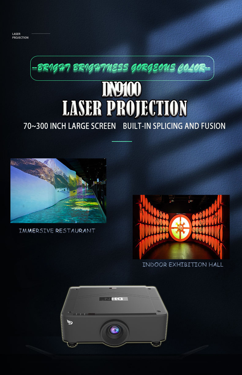 DHN DN9100 outdoor hologram projector christmas gift input native 4k for mapping projection and room decoration