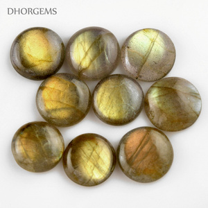 Labradorite gemstone flashing round cabochon loose gemstone labradorite semi precious stone wholesale cabochon