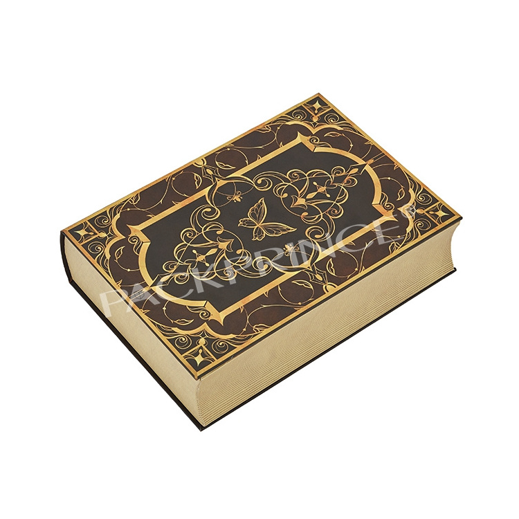 Luxury Eco Friendly Cardboard Pr Box Packaging Personalized Magnetic Closure Hollow Decorative Custom Fake Book Shaped Gift Box