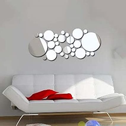 Customized Unbreakable Mirrors Wall Home Decor Modern Plastic Acrylic Mirror Wall Mirror With Wall Sticker Adhesive